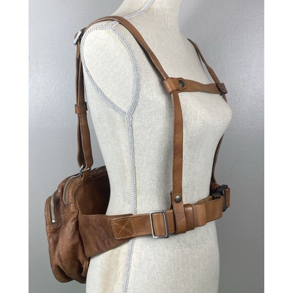 RARE VHTF A.S. 98 Brewer Backpack Brown Distressed Leather Medium Size - Picture 8 of 16